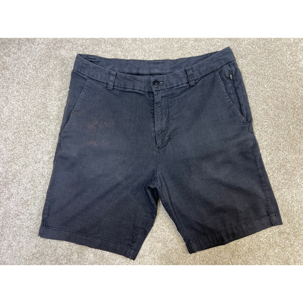 Lululemon Men Size 32 Dark Gray Chino Shorts Flat Front *read